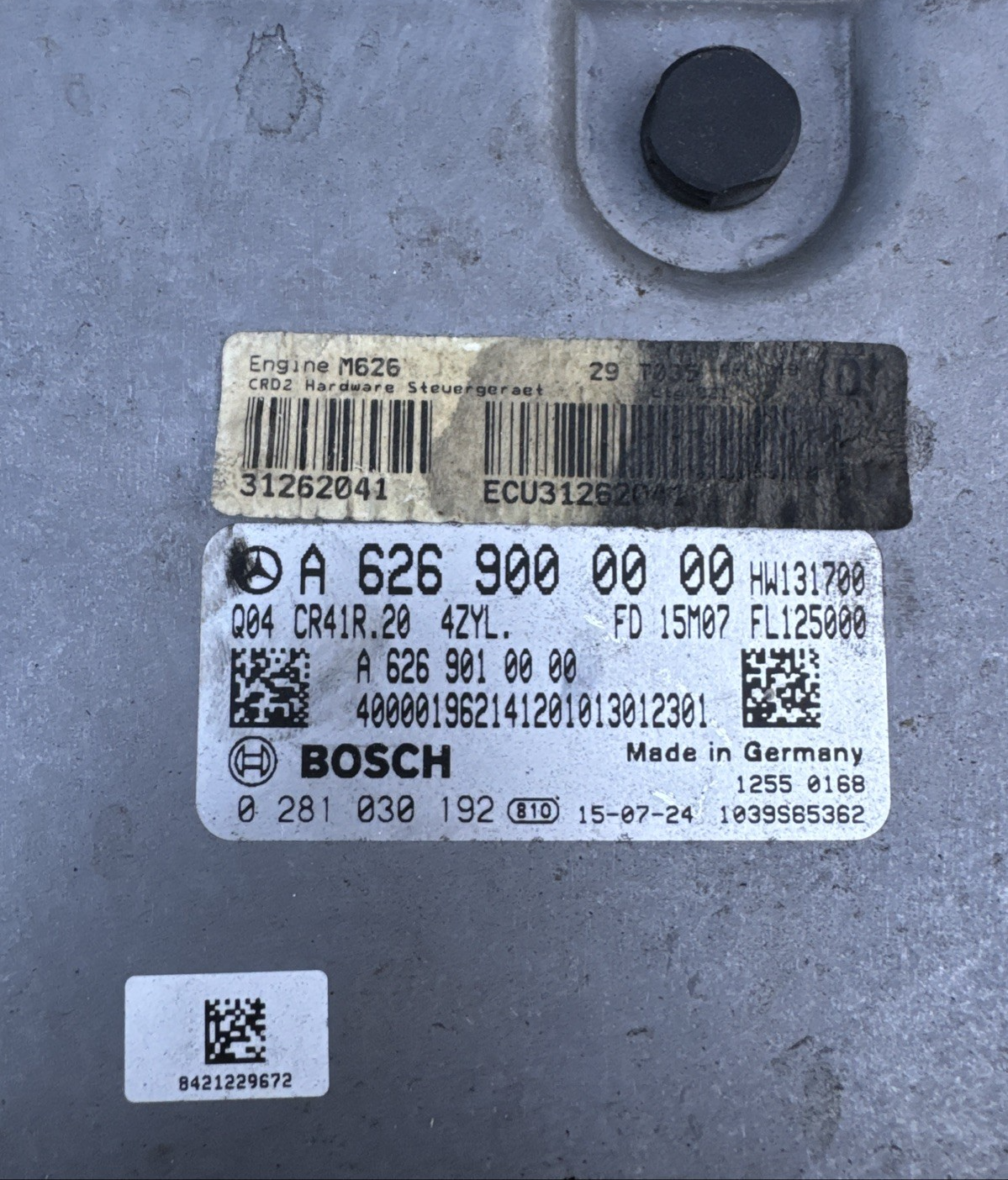 Mercedes C200 4 Door Saloon 2014-2020 Ecu (engine) A6269000000