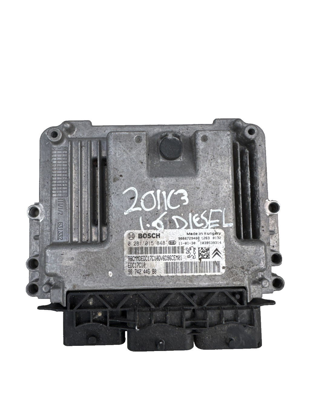 CITROEN DS3 1.6 HDI ENGINE CONTROL UNIT 9674244680 0281015848