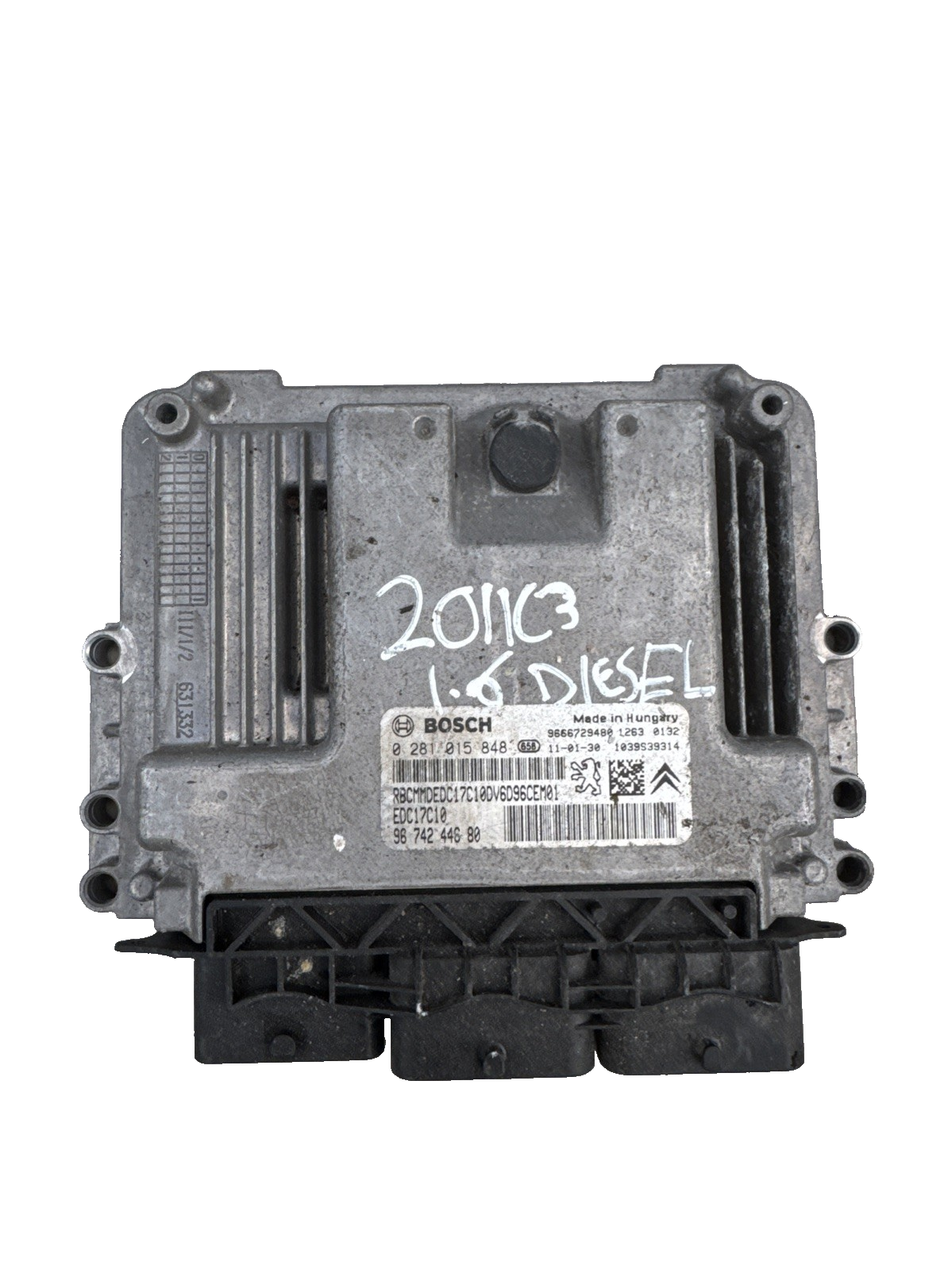 CITROEN DS3 1.6 HDI ENGINE CONTROL UNIT 9674244680 0281015848