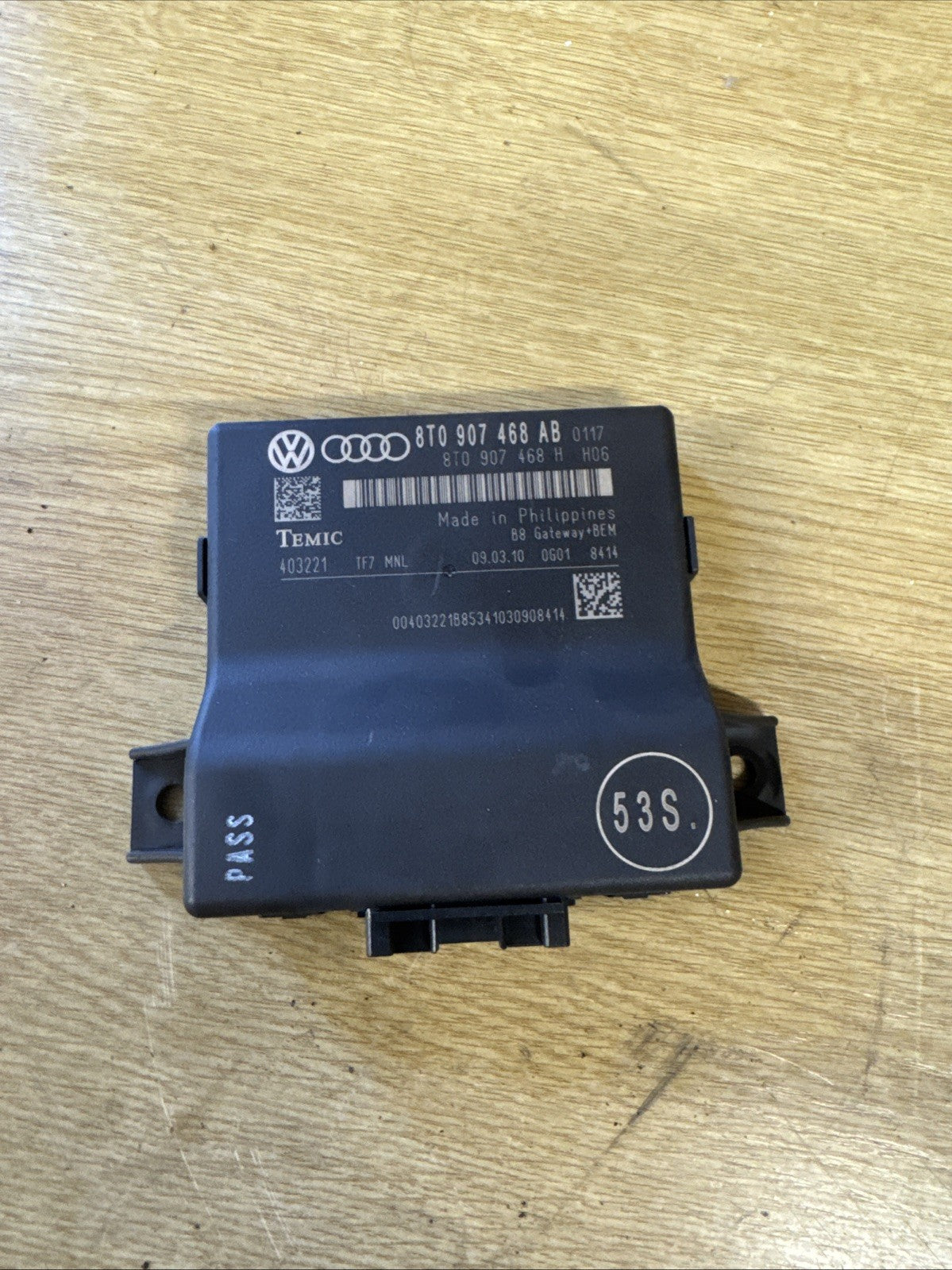 AUDI A5 GATEWAY CONTROL MODULE UNIT 8T0907468AB 8T 2007 - 2012