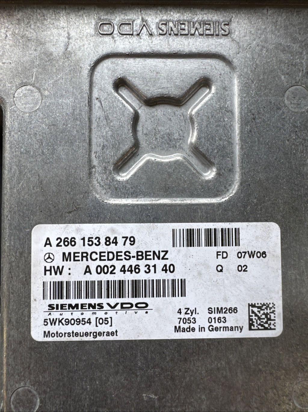 2008 MERCEDES A CLASS A160 W169 1.5 PETROL ENGINE CONTROL UNIT ECU A2661538479