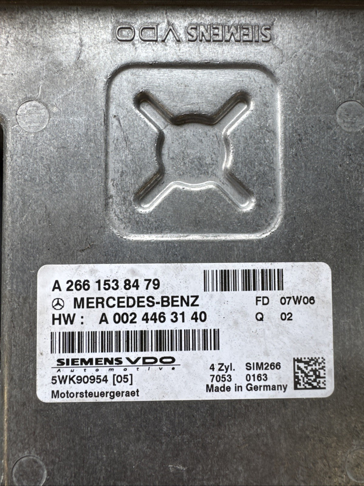 2008 MERCEDES A CLASS A160 W169 1.5 PETROL ENGINE CONTROL UNIT ECU A2661538479