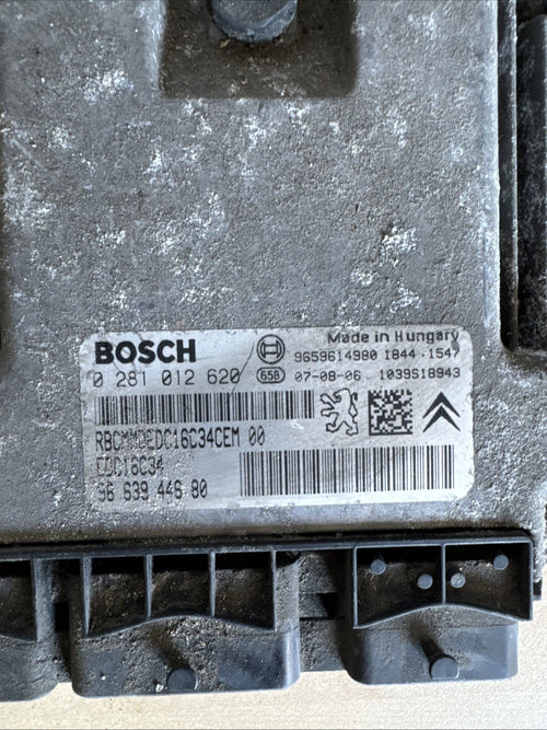 2009 PEUGEOT PARTNER 1.6 HDI ENGINE CONTROL ECU 0281012620