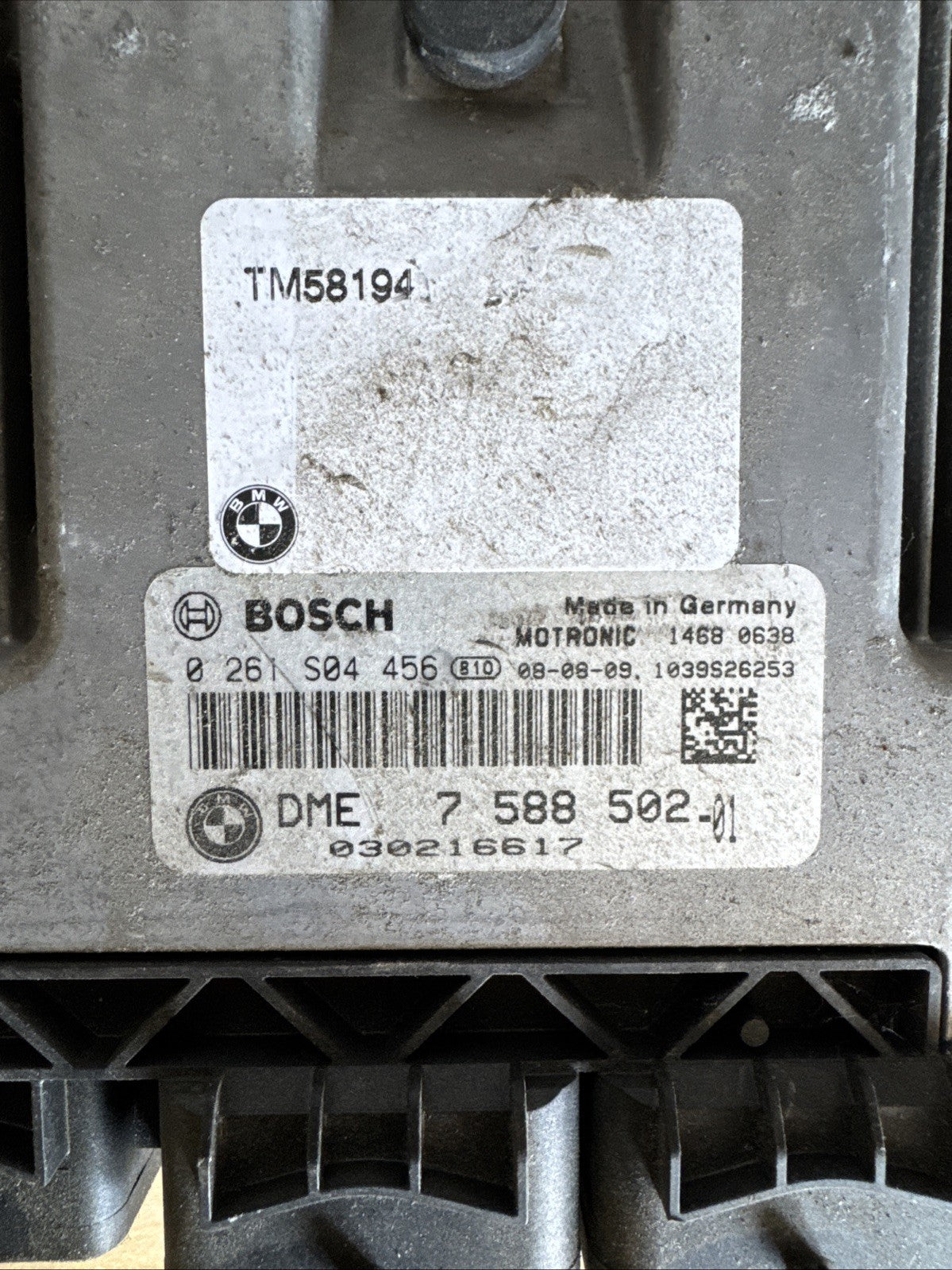 2008 BMW MINI R56 ONE 1.4 ENGINE CONTROL UNIT ECU DME7588502 0261S04456