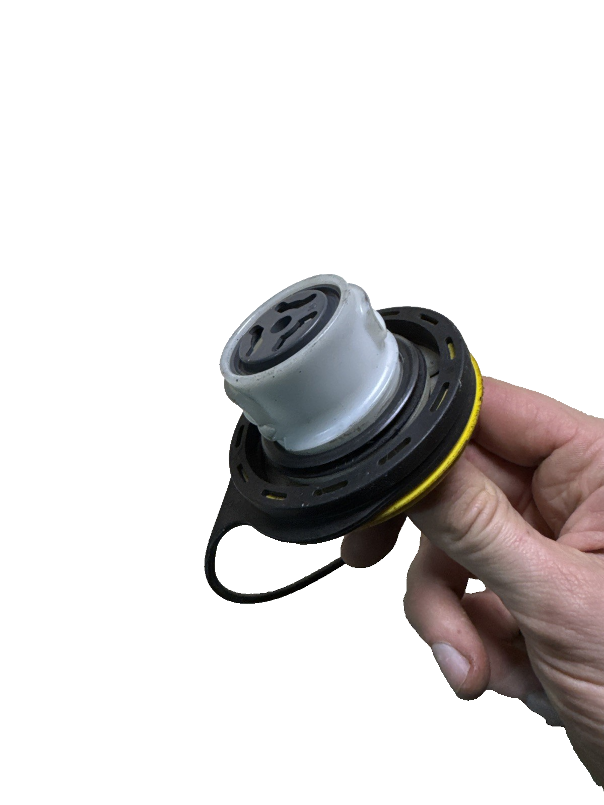 Land Rover Discover 3 & 4 L319 (05-15) Diesel Fuel Filler Cap Yellow Corded