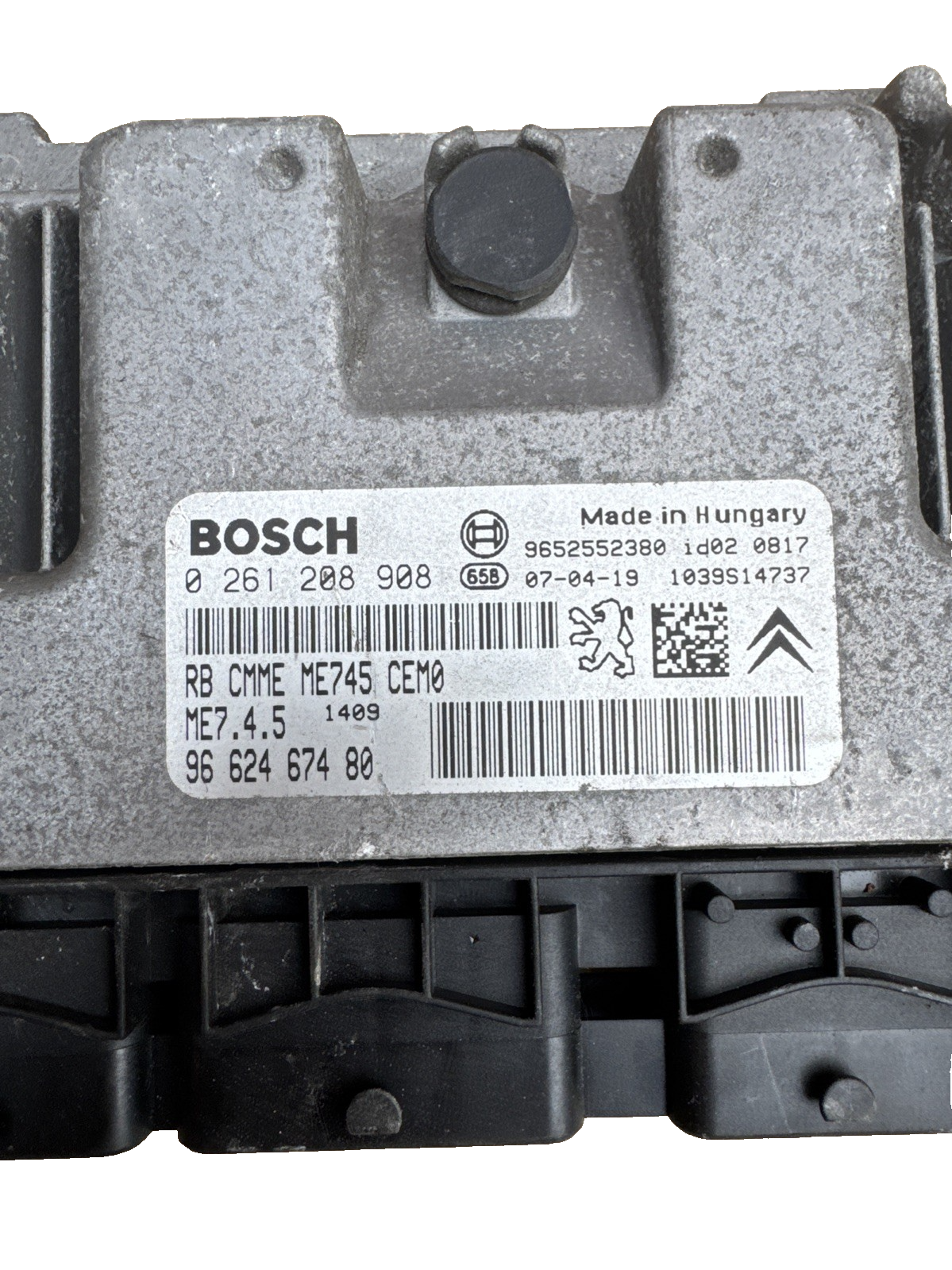 2007 CITROEN C2 1.4 PETROL ENGINE ECU 9663518689