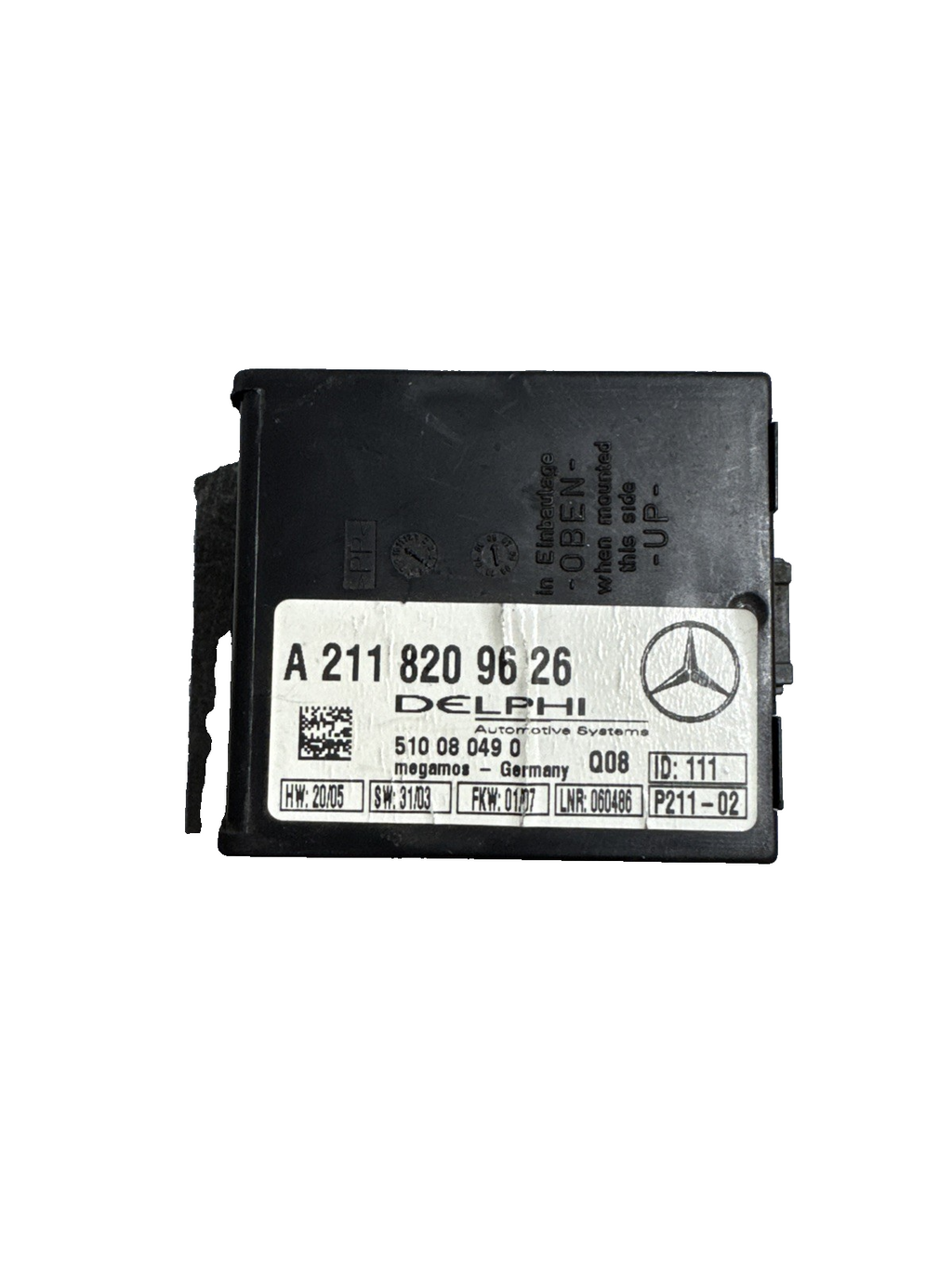 MERCEDES ANTI THEFT ALARM CONTROL MODULE ECU A2118209626
