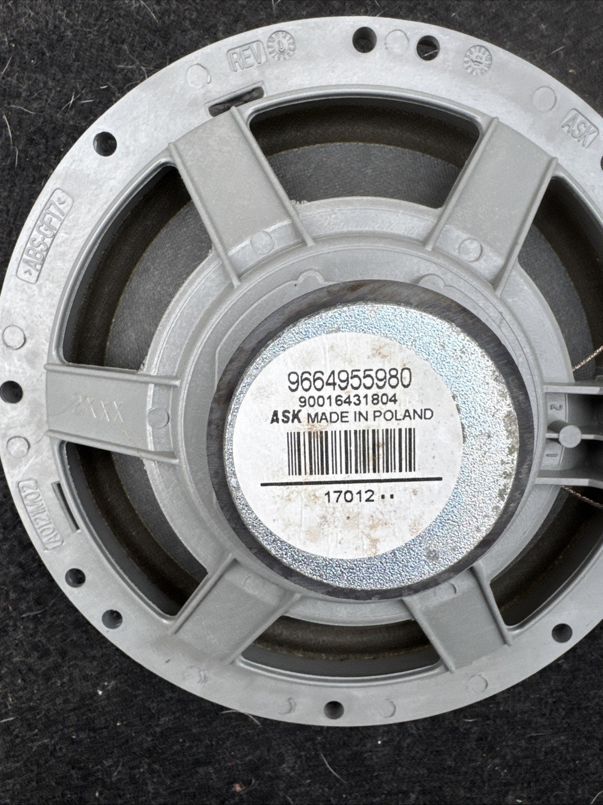 CITROEN DS3 2012 REAR LEFT AND RIGHT SPEAKERS PAIR 9664955980
