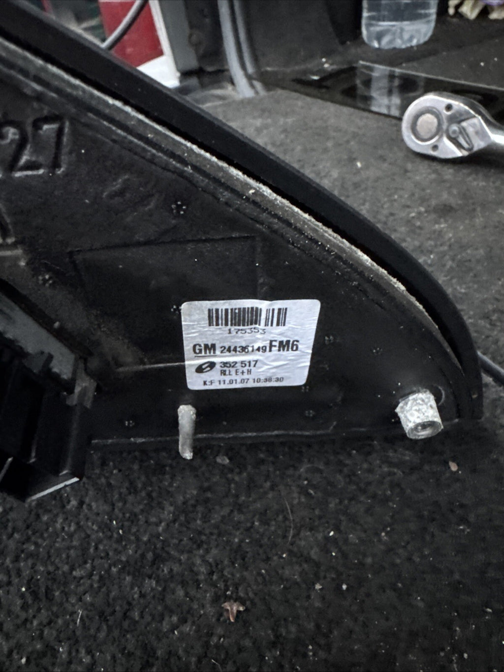 2006 VAUXHALL VECTRA PASSENGER SIDE WING MIRROR 24436149FM6