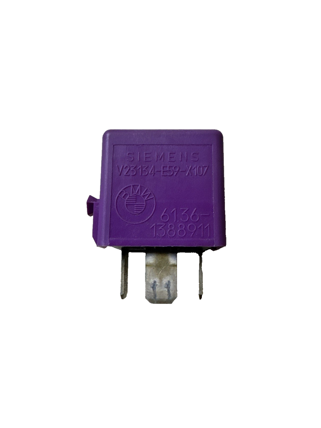 Siemens 5 pin relay V23134E59X107 BMW 61.63 1388911 Purple