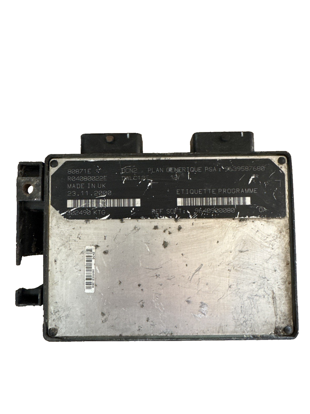 PEUGEOT 306 2001 MK1 1.9 DIESEL ENGINE CONTROL UNIT ECU 9639587680
