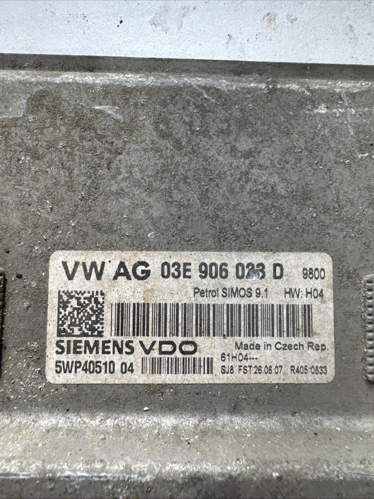 IBIZA ECU 03E906023D MK3 1.2 PETROL ENGINE CONTROL UNIT MODULE SEAT