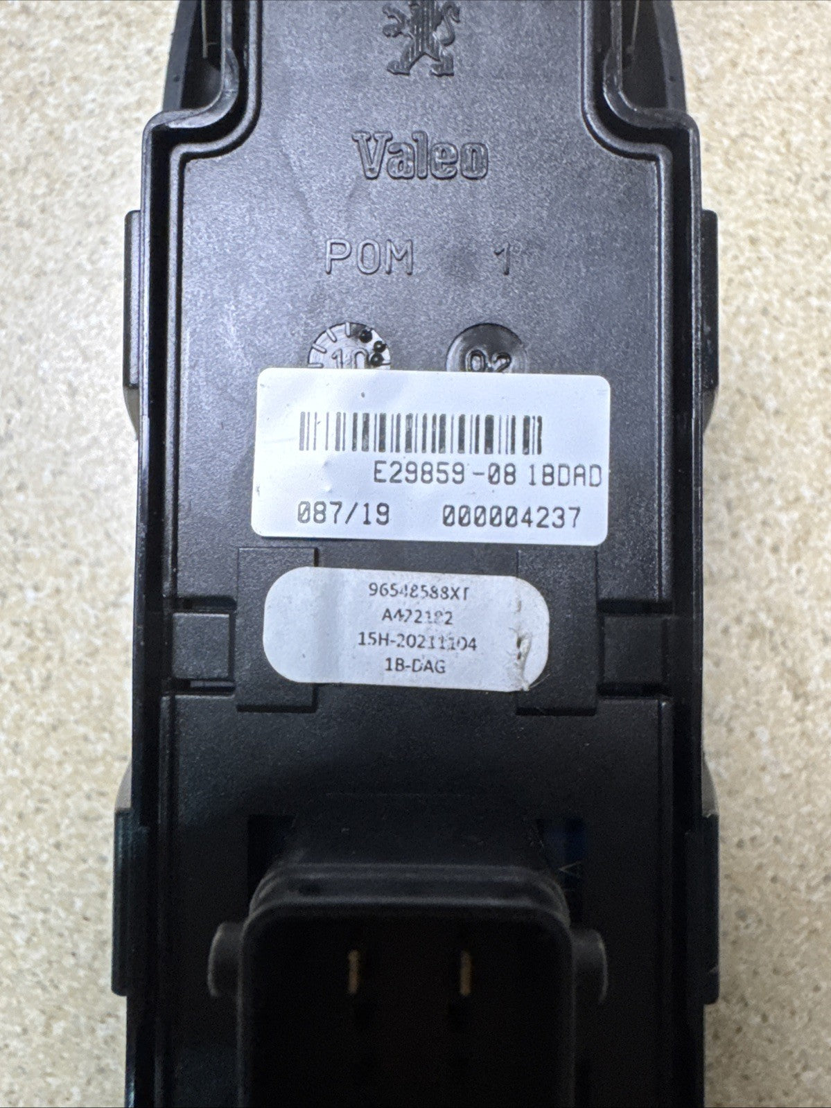 PEUGEOT 207 WINDOW SWITCH 96548588XT 5DR OSF RH DRIVER FRONT RIGHT SIDE 09-14
