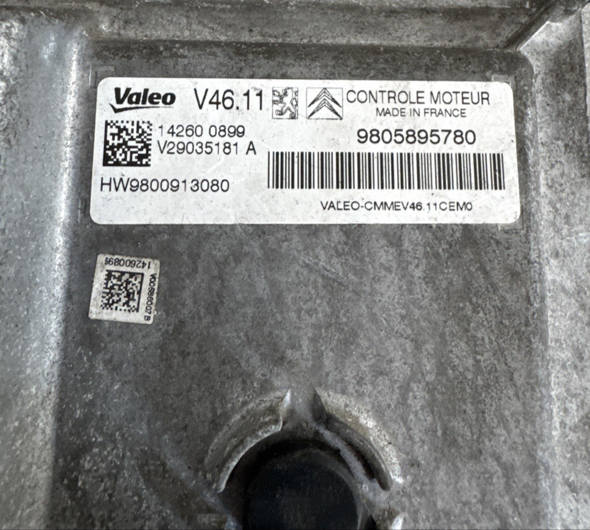 9805895780 Peugeot 208 MK1 1.2 Petrol Engine Control ECU V29035181A HW9800913080