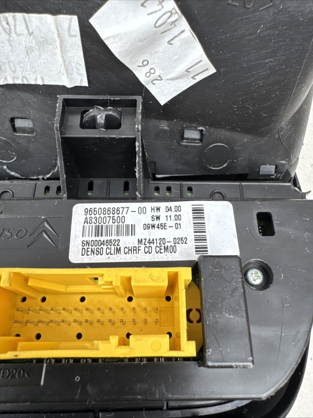 2007 CITROEN C4 PICASSO HEATER CLIMATE CONTROL PANEL 9650868677