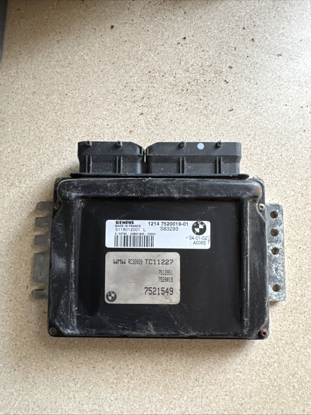 Mini One ECU Engine Control Module 1.6 Petrol 2002 R50 Cooper OEM 12147520019-01
