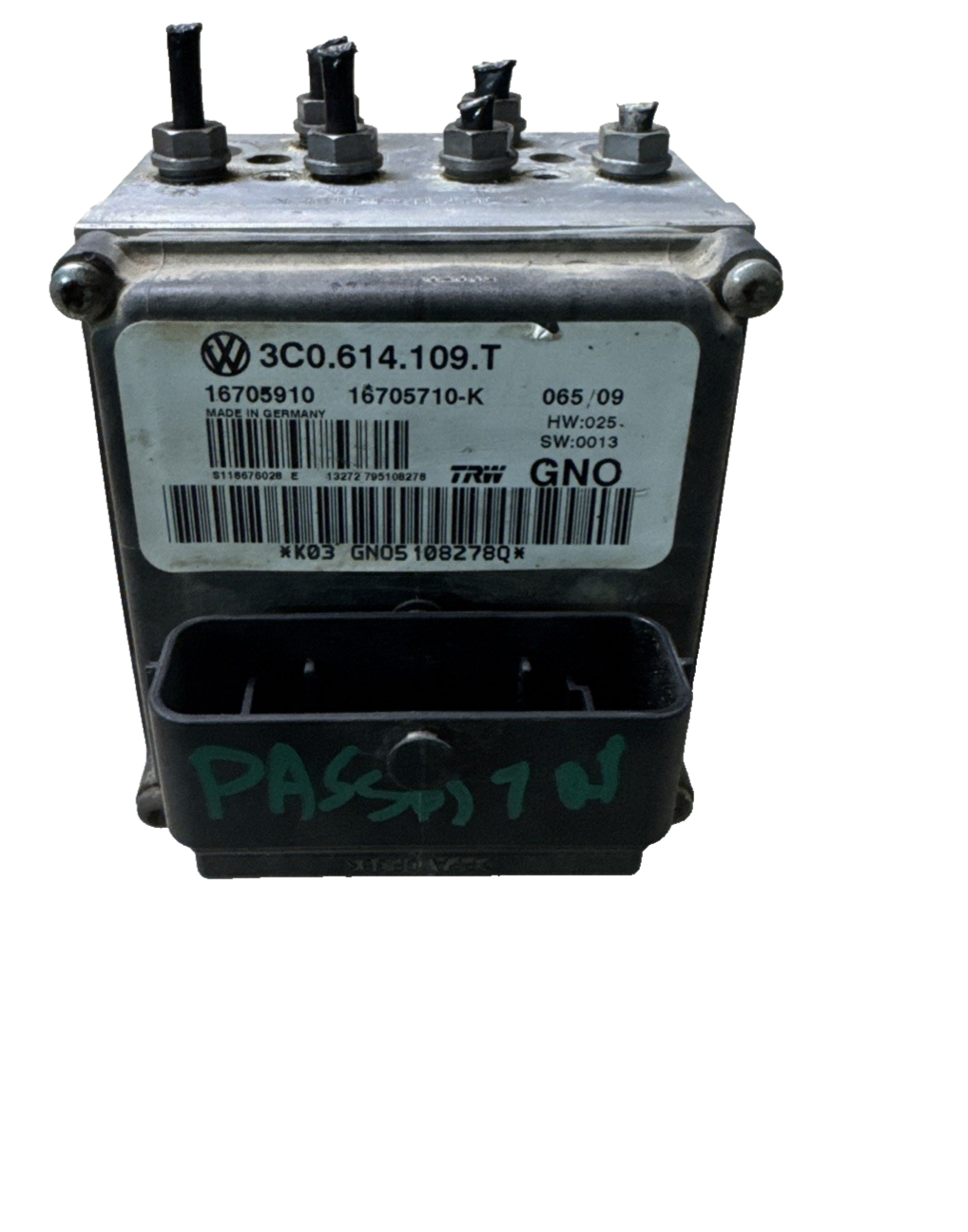VW PASSAT B6 ABS PUMP & CONTROL MODULE 3C0614109T 2.0 TDI MANUAL