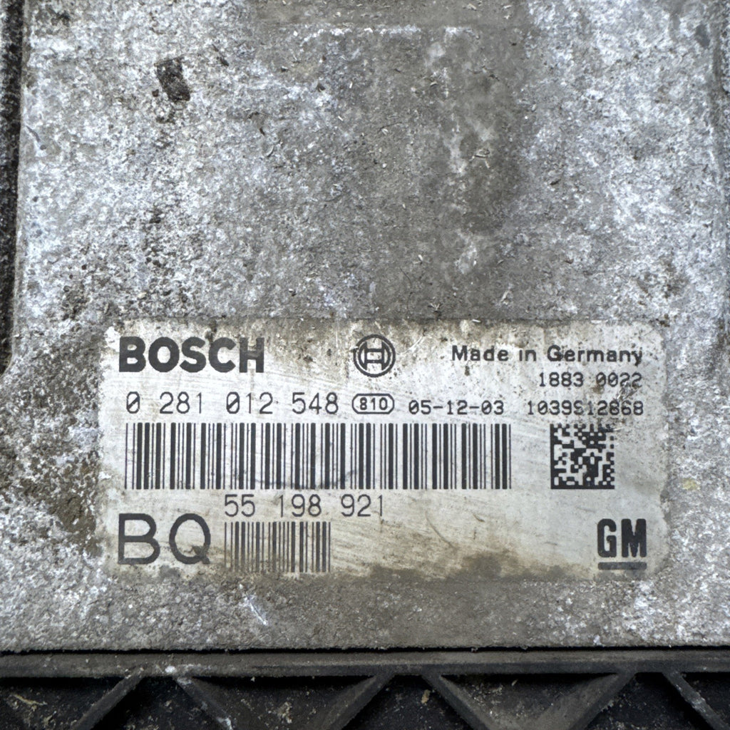 BQ 55198921 Vauxhall Engine Ecu OPEL  BOSCH 0281012548