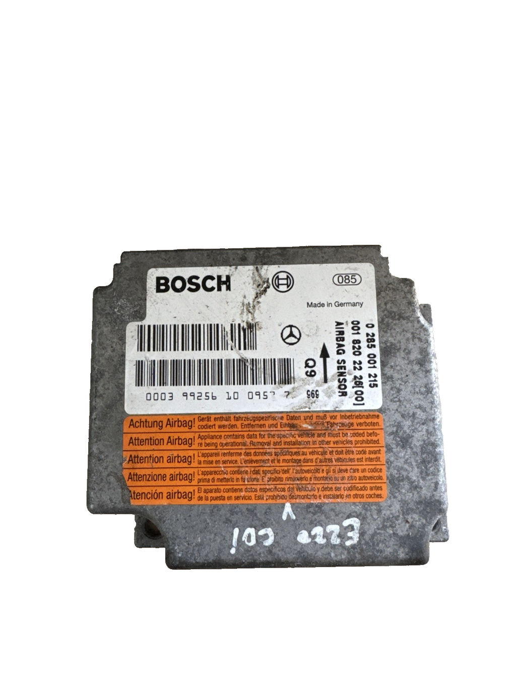 (AS) MERCEDES BENZ W220 S CLASS AIR BAG CONTROL MODULE ECU0018202226 0285001215