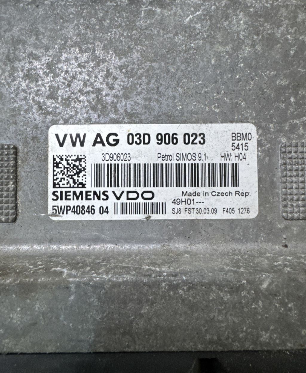 VW FOX 2011 1.2 PETROL ENGINE ECU CONTROL UNIT 03D906023S