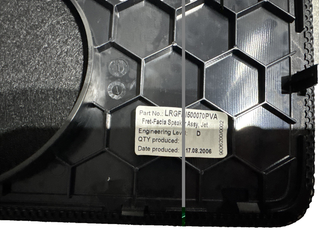 RANGE ROVER L322 TDV8 2011 DASHBOARD TOP CENTRE SPEAKER GRILL MESH LRGFBI500070