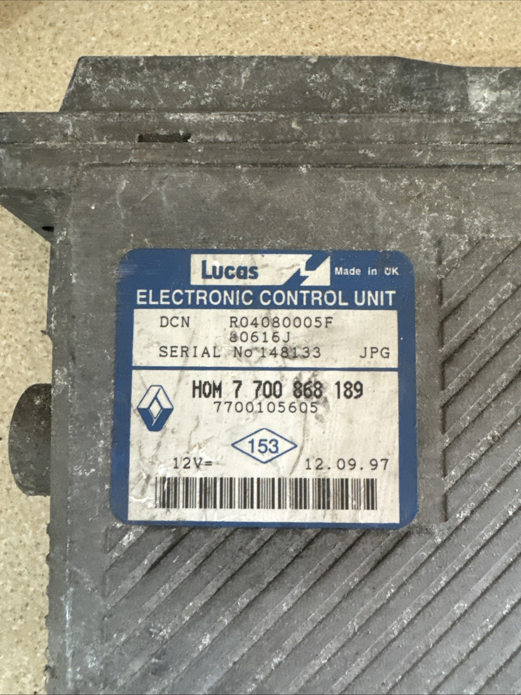 1997 RENAULT SCENIC ECU 1900TD R04080005F 7700868189 7700105605