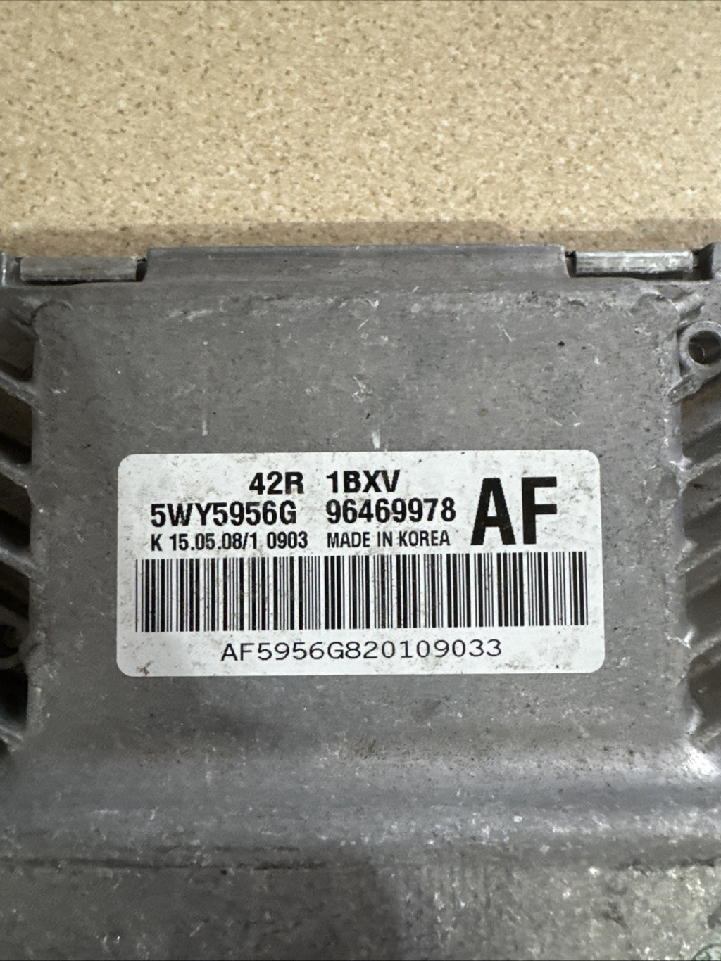 CHEVROLET AVEO 1.2 S 2008 3DR ENGINE CONTROL UNIT ECU 5WY5956G 96469978AF