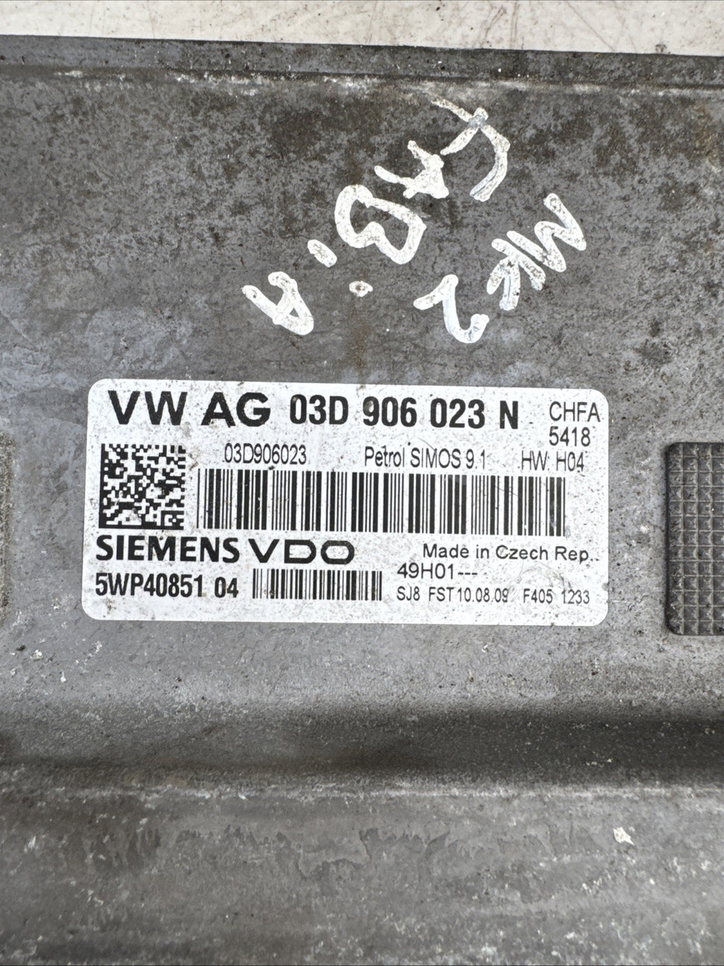 2010 SKODA FABIA LEVEL 1 MK2 PETROL ECU 03D906023N 5WP40851