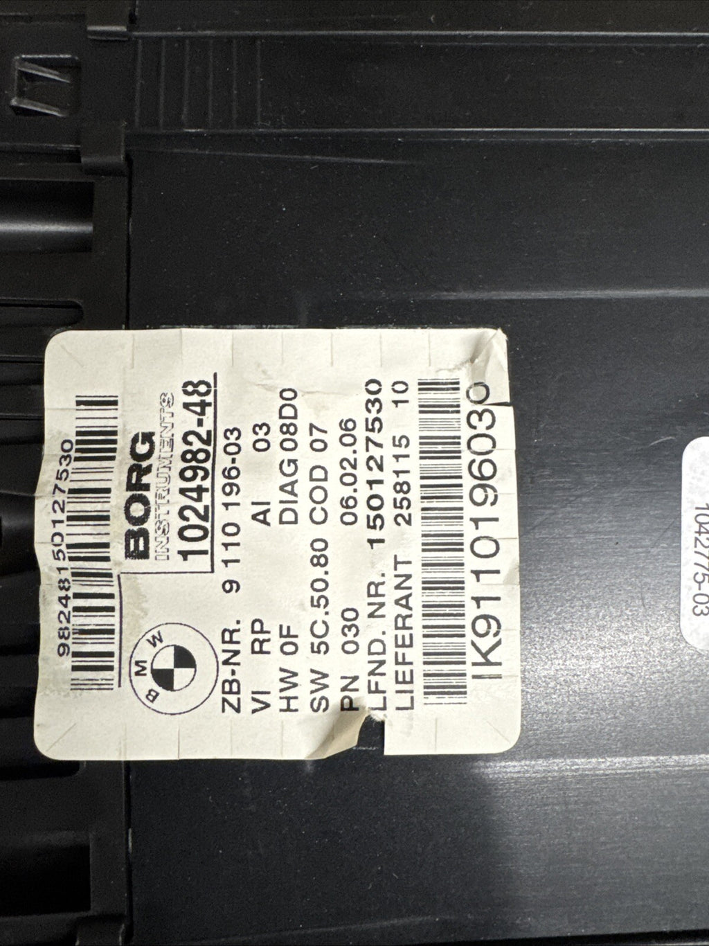 2007 BMW 1 SERIES E87 SPEEDOMETER INSTRUMENT CLUSTER 1024982-48
