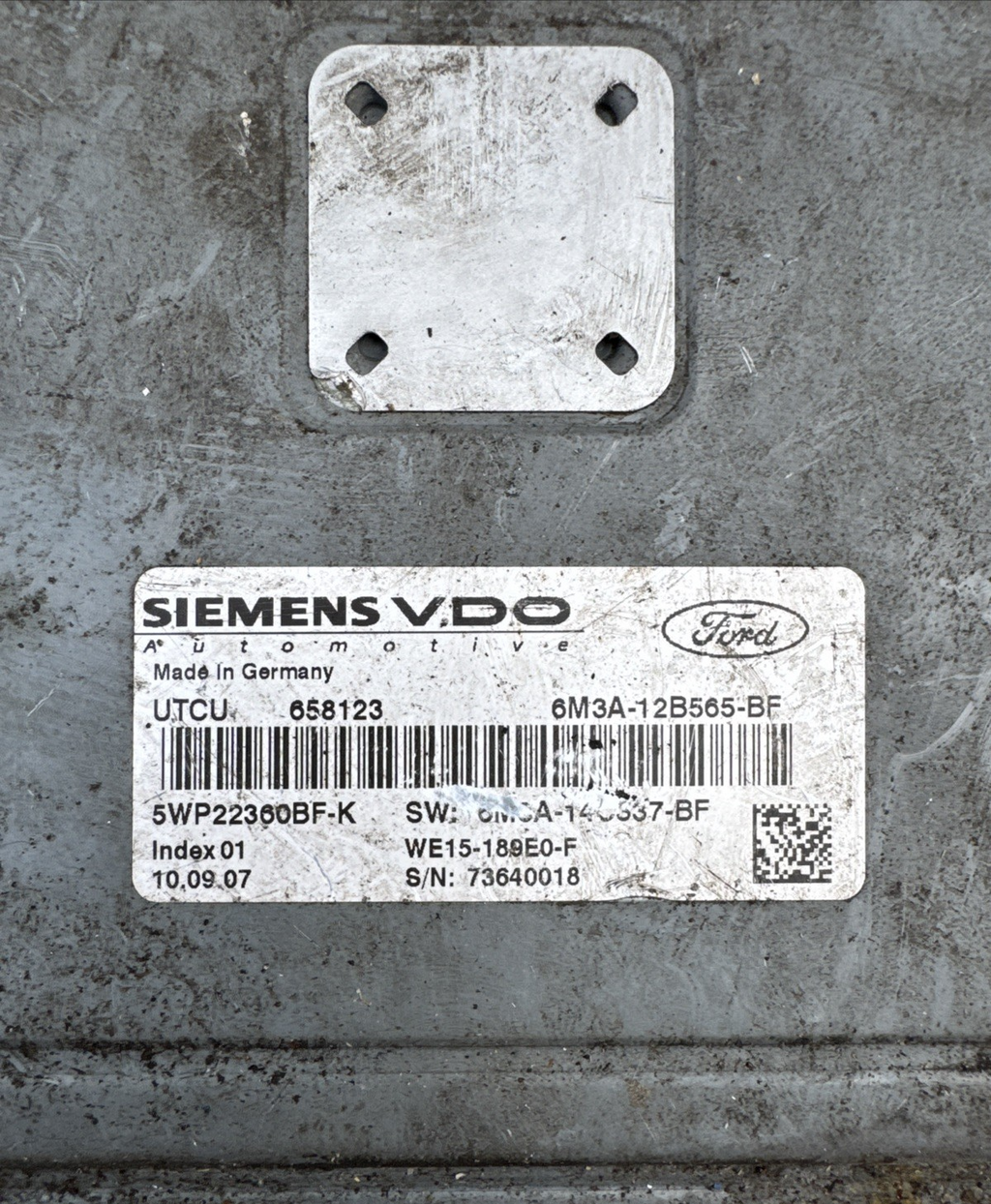2008 FORD RANGER CONTROL MODULE UNIT ECU 6M3A-12B565-BF