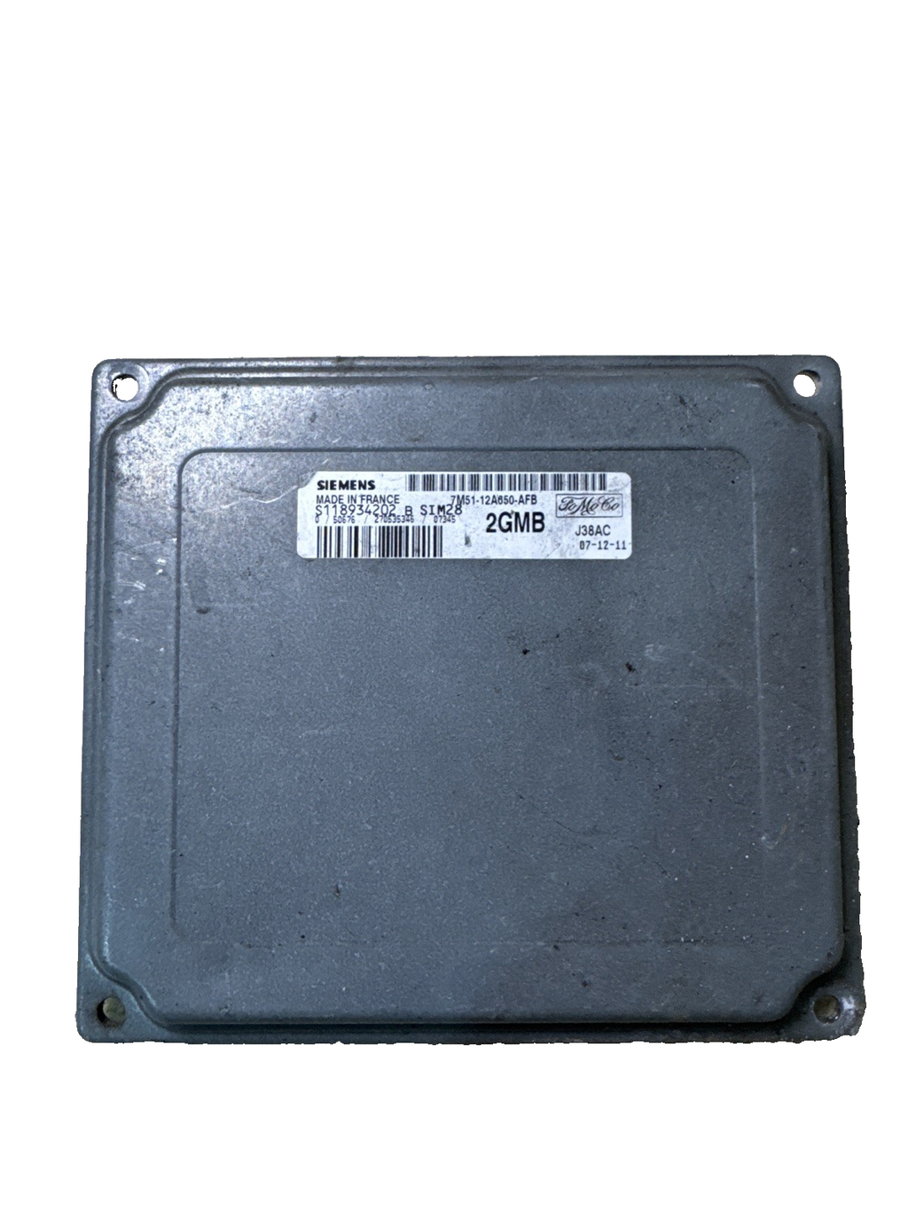 2011 FORD FOCUS ENGINE CONTROL MODULE ECU 7M5112A650AFB S118934202