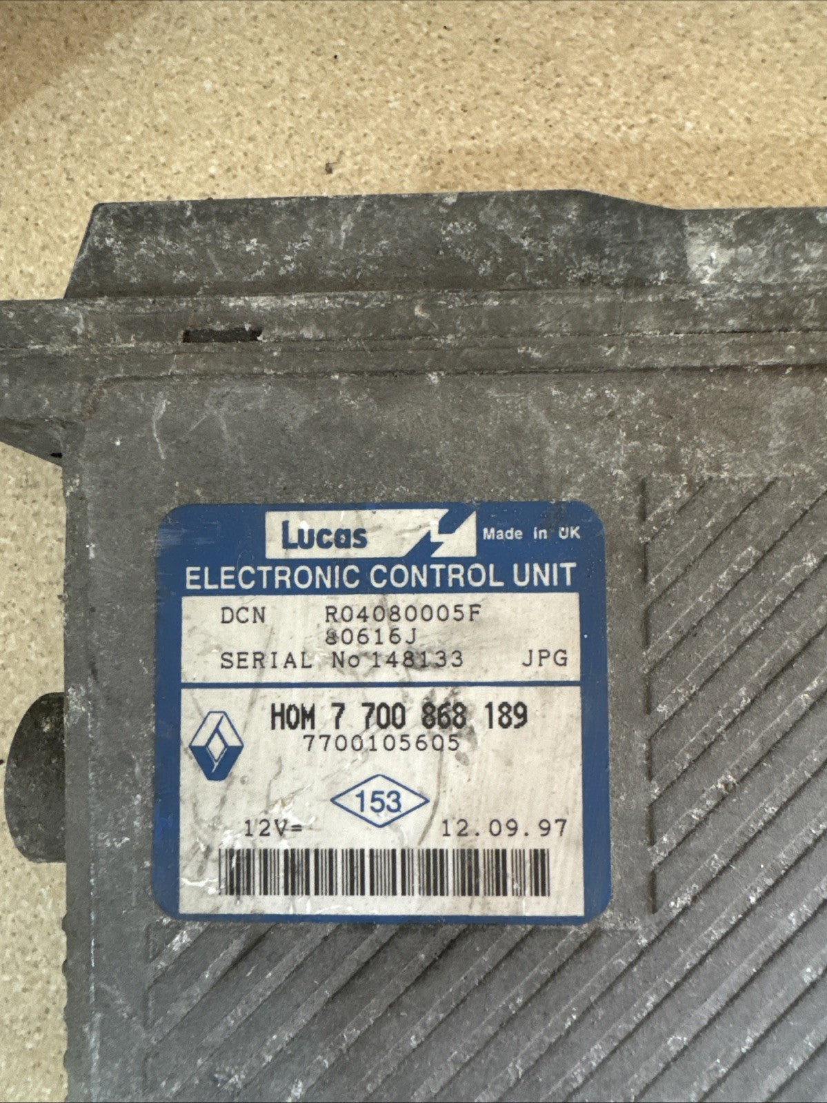 1997 RENAULT SCENIC ECU 1900TD R04080005F 7700868189 7700105605