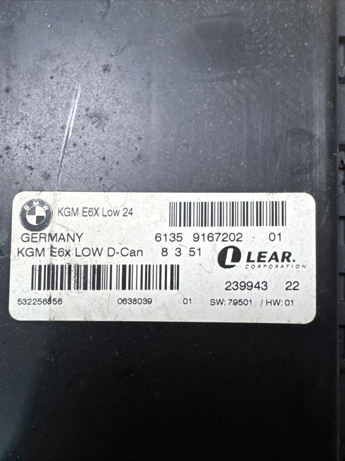 BMW E60 E61 LCI E63 E64 Body Gateway Module ECU Control Unit 9167202 #