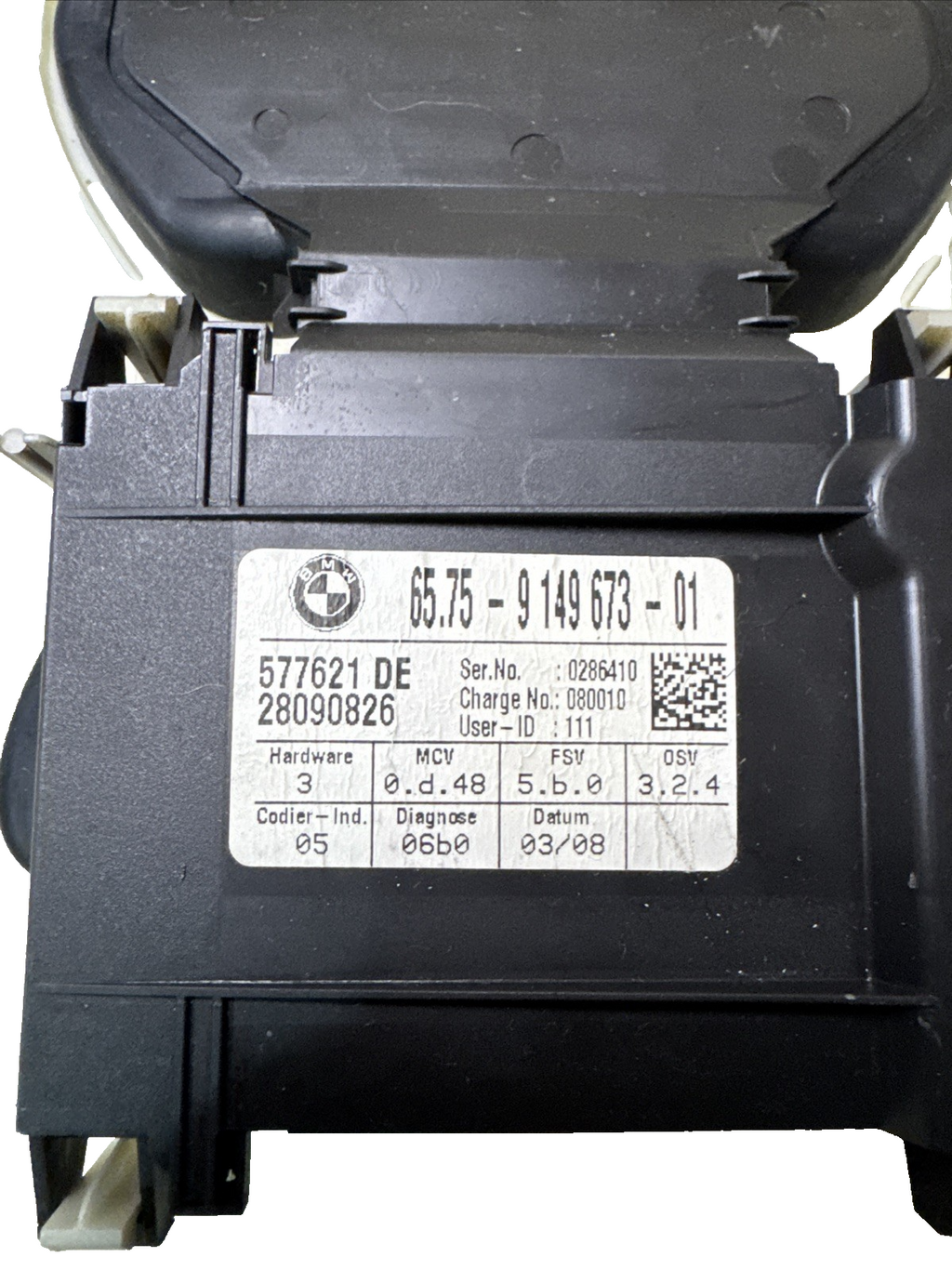 2008 BMW 5 SERIES E60 ALARM SENSOR CONTROL MODULE GENUINE 9149673