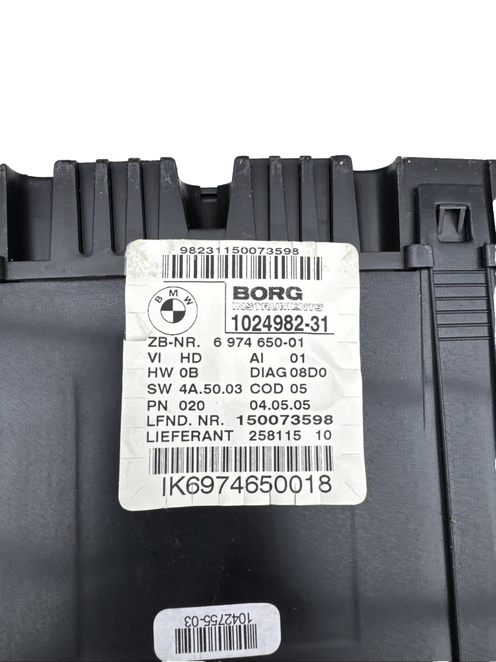 BMW 1 Series E81 E87 D Diesel Instrument Cluster Speedo Clocks Manual 6974650