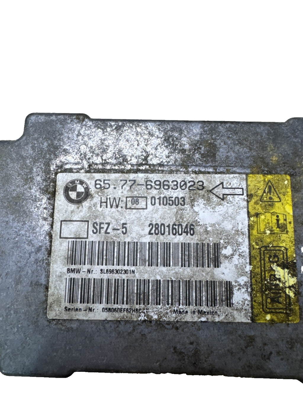 Bmw 645 6 Series E63 Coupe 2 Door 2003-2005 CENTRE VEHICLE SENSOR MODULE 6963023