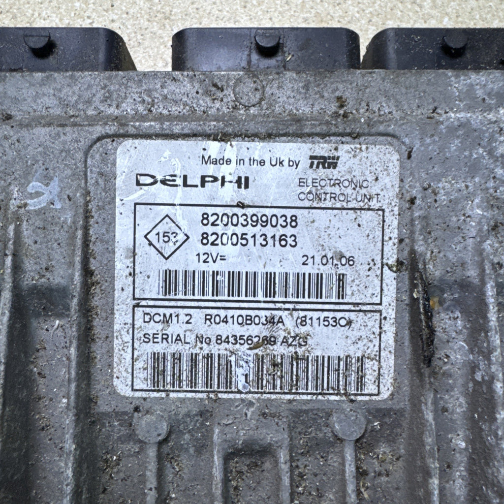 RENAULT CLIO 1.5 DCi ENGINE CONTROL UNIT ECU 8200399038