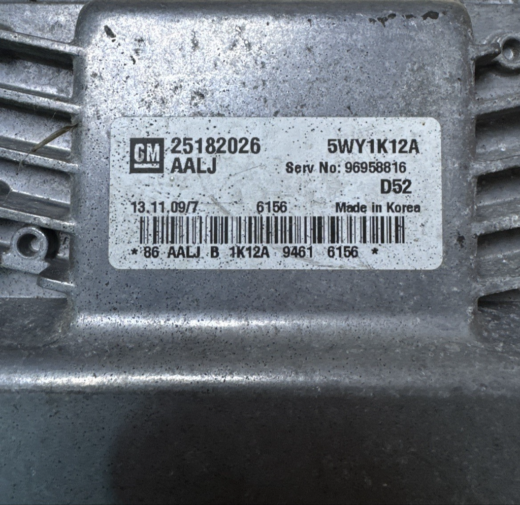 CHEVROLET SPARK 2010 ENGINE CONTROL UNIT ECU 1.2 PETROL 25182026 2010-2015