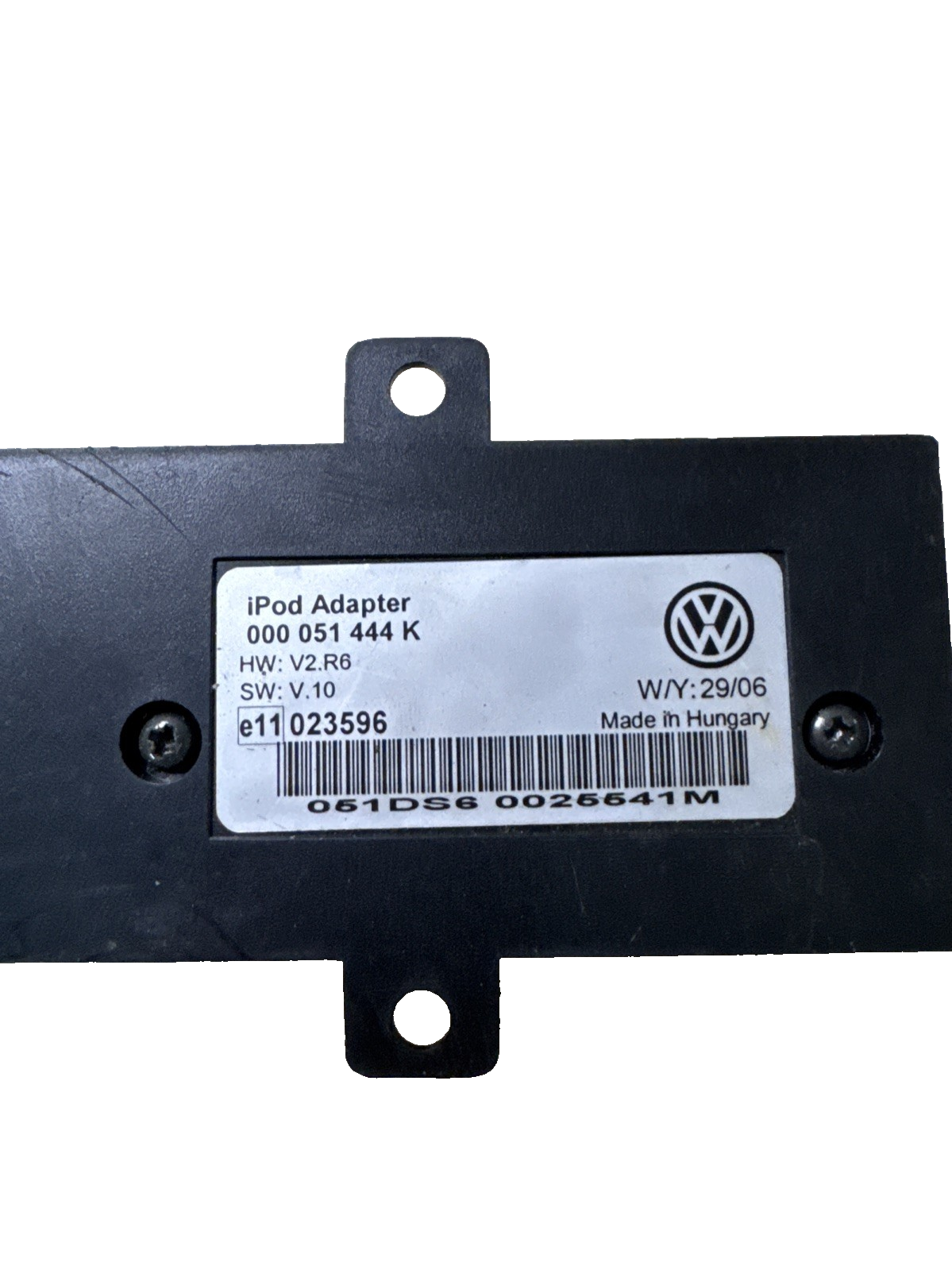 2008 VW EOS 2.0 CONVERTIBLE BMM IPOD ADAPTER GENUINE BOX 000051444K