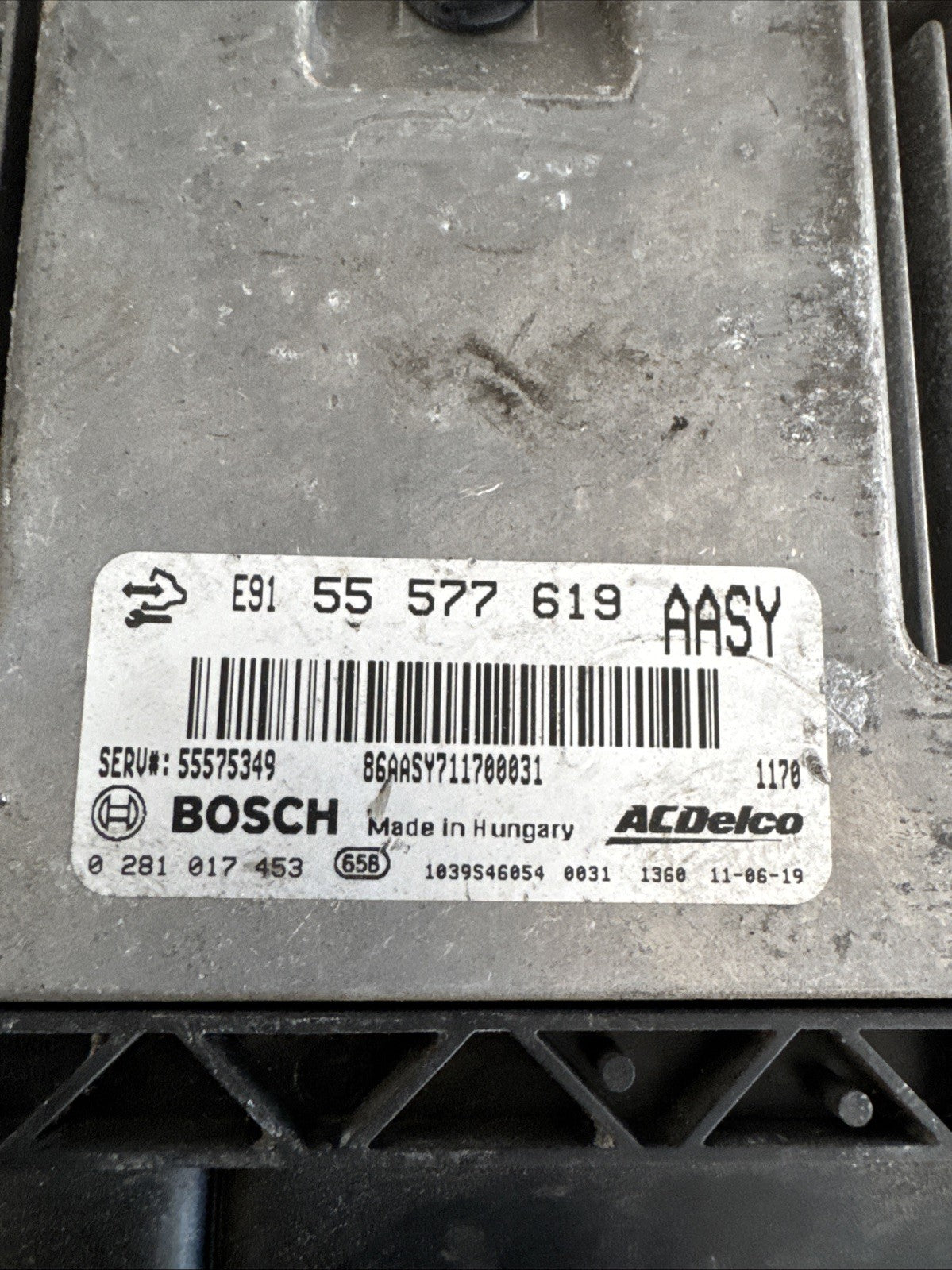 VAUXHALL INSIGNIA 2.0 CDTI A20DTH 2008-2012 ENGINE ECU 55577674