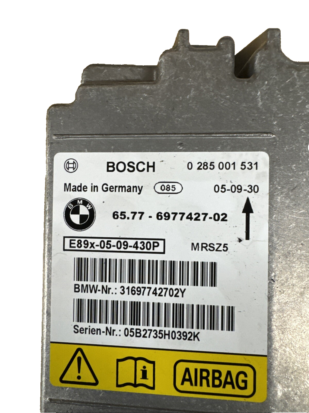 BMW 1 3 Series E81 E87 E90 E91 Control Unit Airbag ECU NO CRASH DATA 9184432
