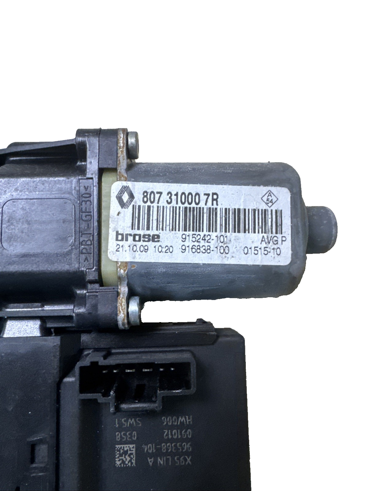 RENAULT MEGANE MK3 1.6 PETROL 2010 PASSENGER SIDE FRONT WINDOW MOTOR 807310007R