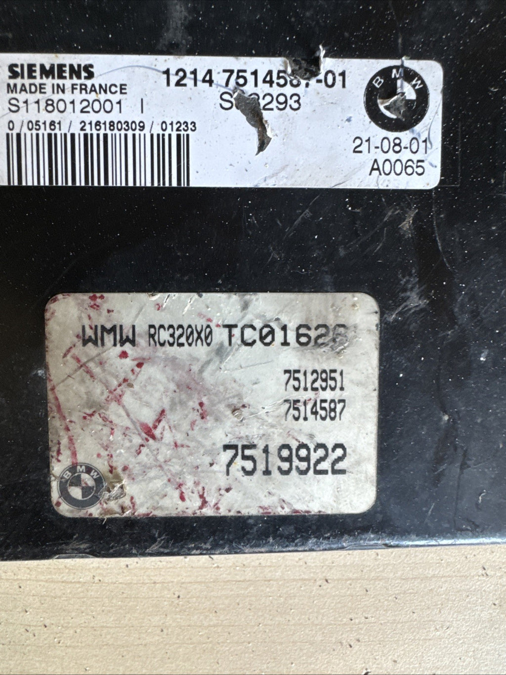 2001 MINI COOPER 1.6 PETROL ENGINE CONTROL UNIT ECU 7519922
