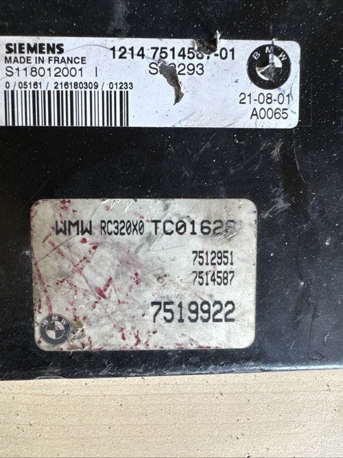 2001 MINI COOPER 1.6 PETROL ENGINE CONTROL UNIT ECU 7519922