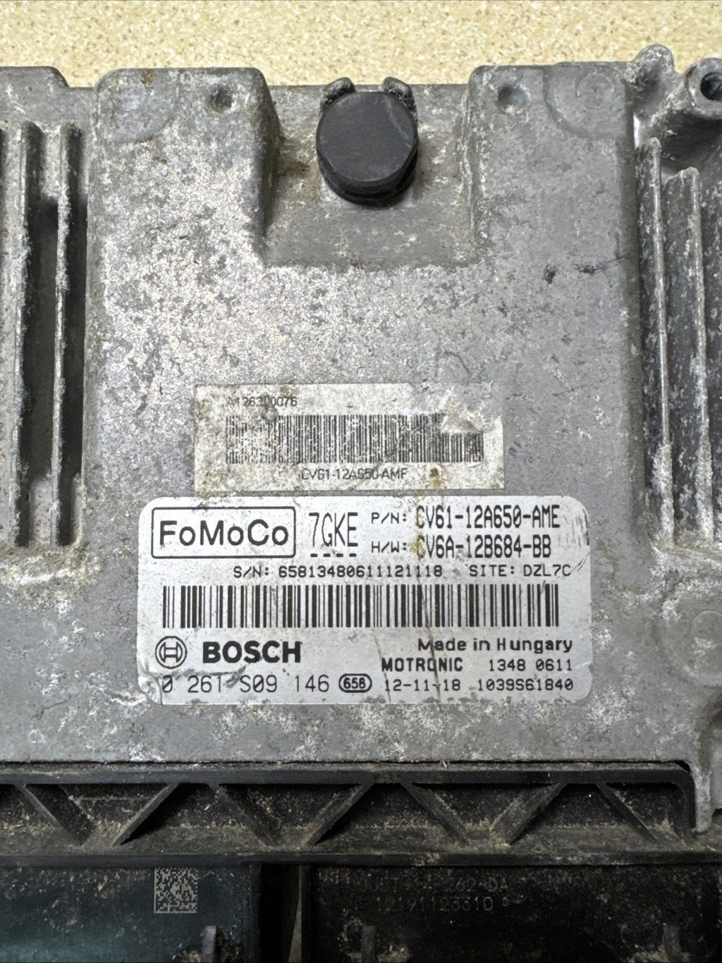 Ford Focus Mk3 Engine Control Module 1.0L Petrol CV6112A650AME 2011 12 13 14