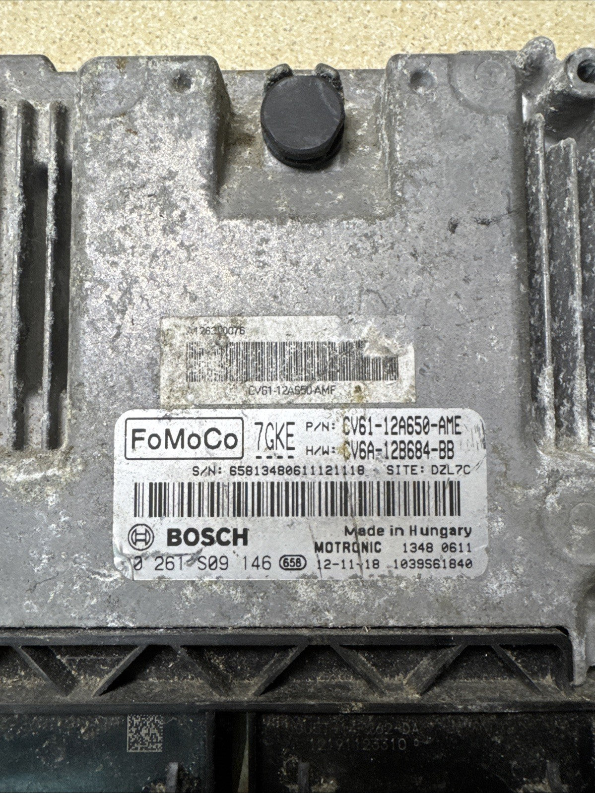 Ford Focus Mk3 Engine Control Module 1.0L Petrol CV6112A650AME 2011 12 13 14