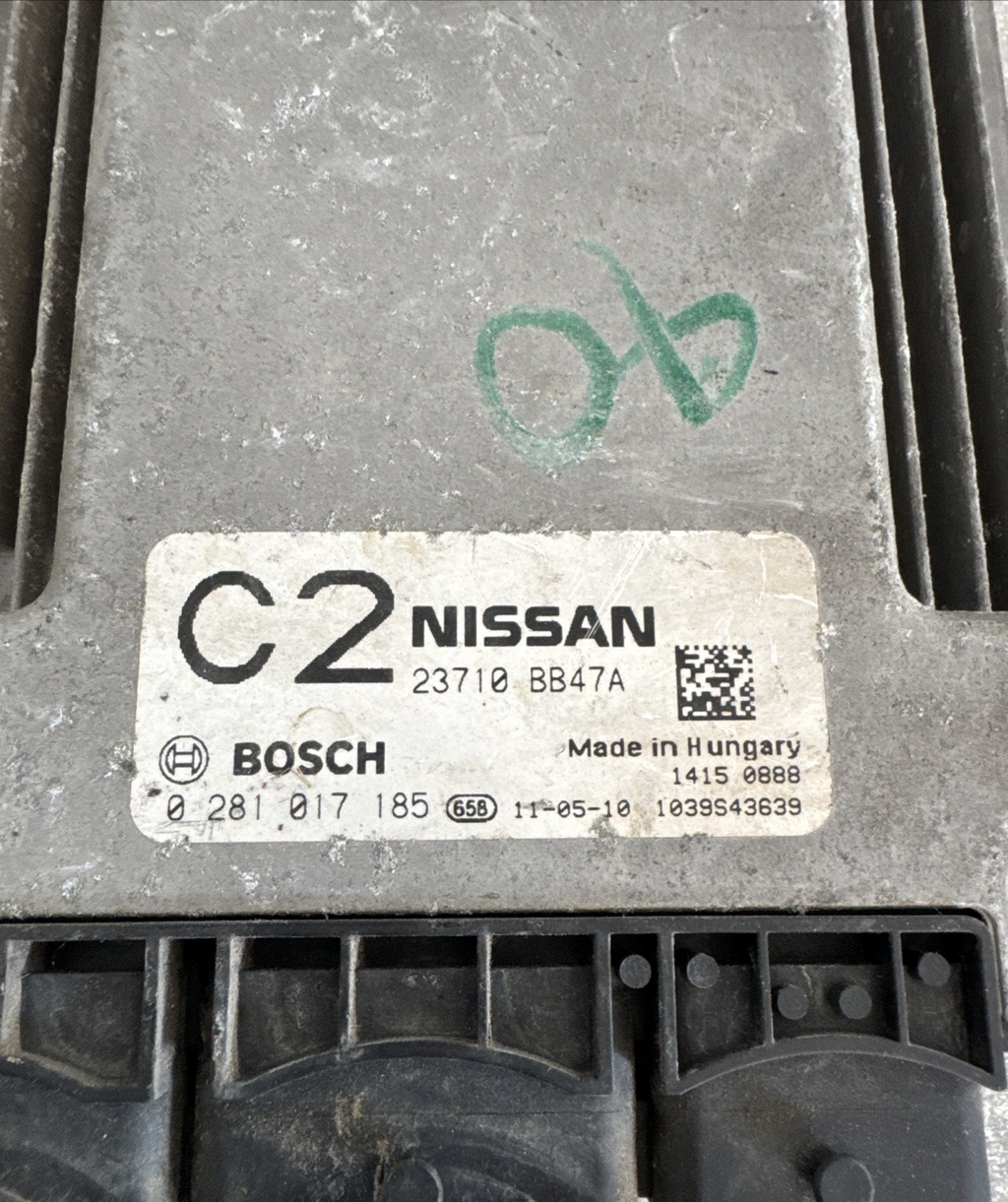 2011 NISSAN QASHQAI 2.0 DIESEL ENGINE CONTROL UNIT ECU 23710BB47A 0281017185