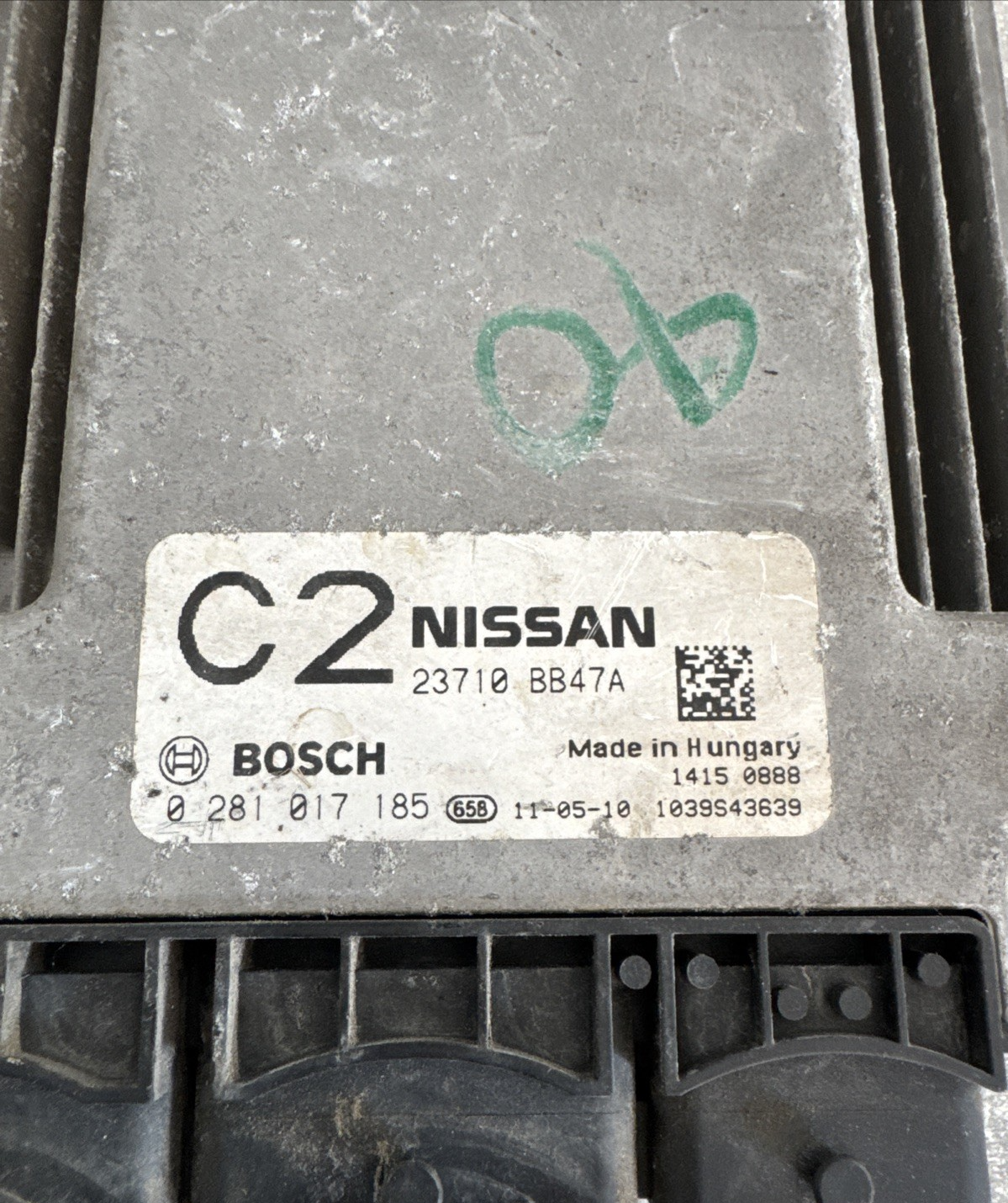 2011 NISSAN QASHQAI 2.0 DIESEL ENGINE CONTROL UNIT ECU 23710BB47A 0281017185