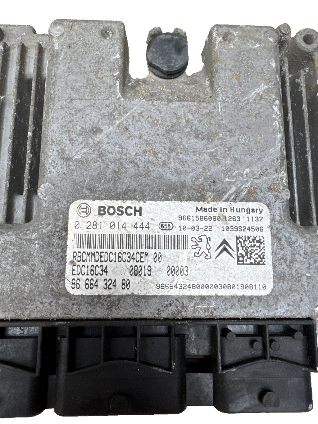 2007–2012 Peugeot Citroen 1.6 HDi ECU Engine Control Unit 0281014444 9666432480