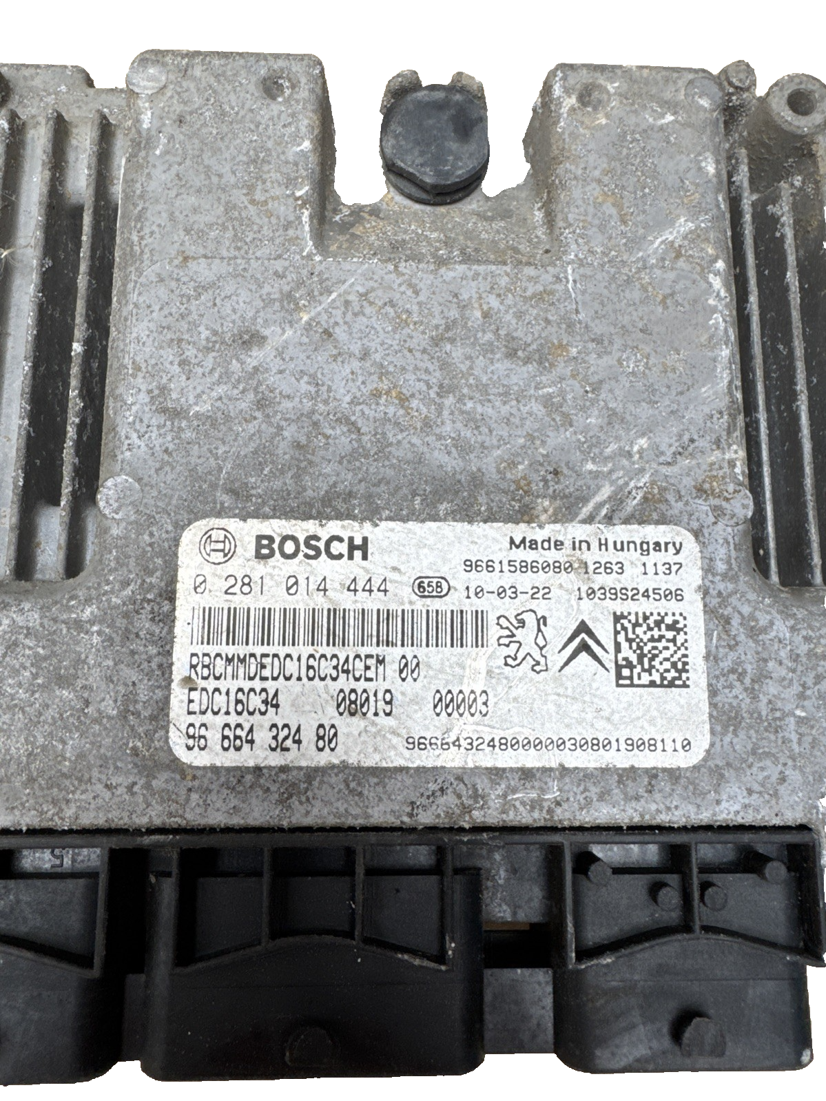 2007–2012 Peugeot Citroen 1.6 HDi ECU Engine Control Unit 0281014444 9666432480